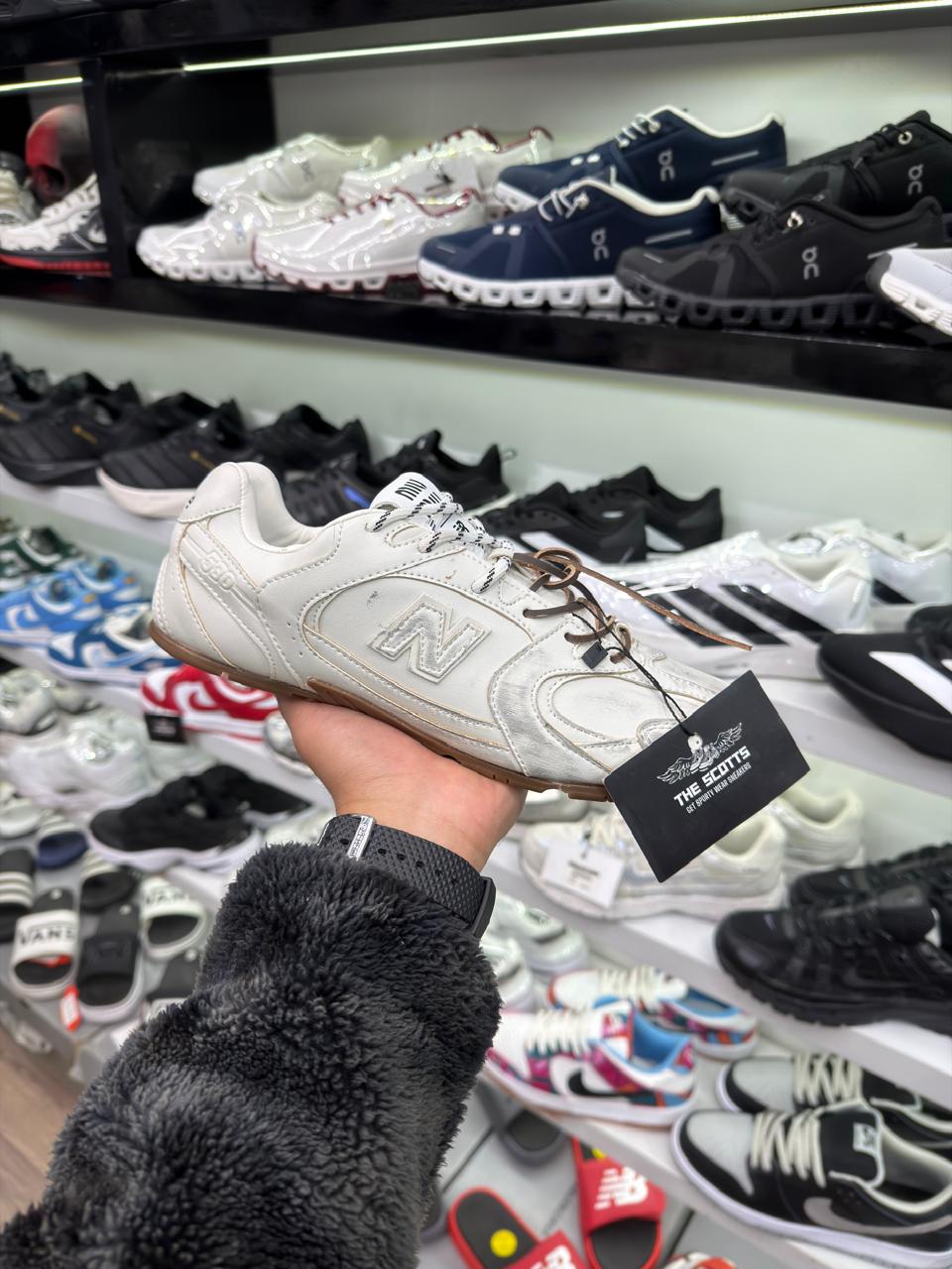 MIU MIU x New Balance white leather