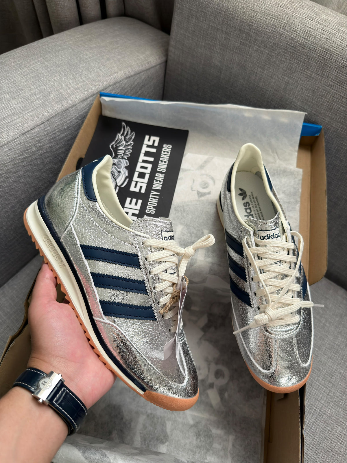 adidas SL 72 leather silver