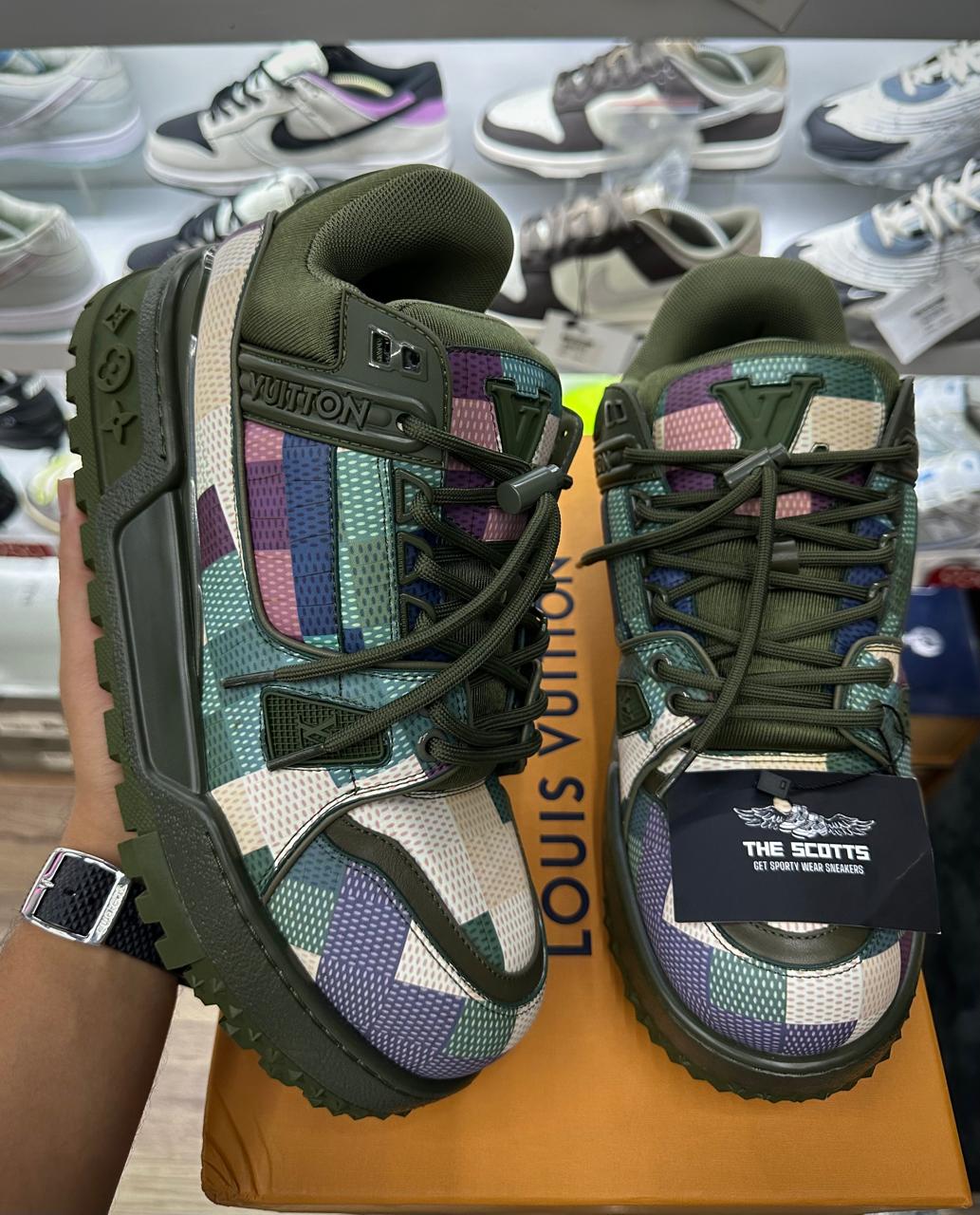 Louis Vuitton LV Trainer Maxi Sneaker Green Damoflage Damier