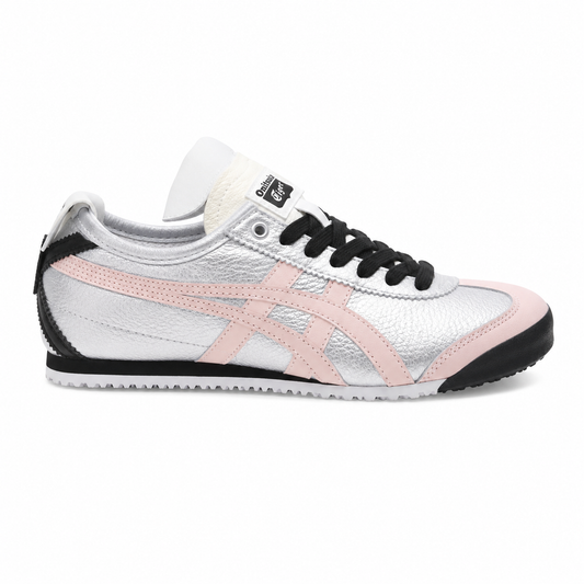 Onitsuka Tiger Mexico 66 in metallic silver and pink