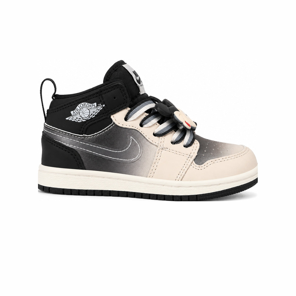 Jordan 1 Mickey Mouse black grey kids size