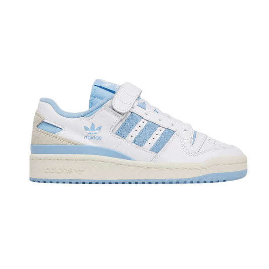 adidas forum in white clear blue