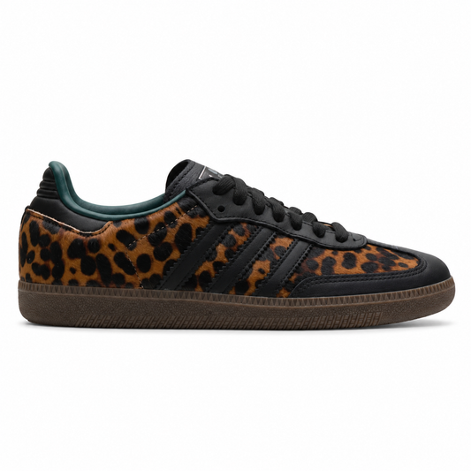 Adidas Samba Black Green Leopard