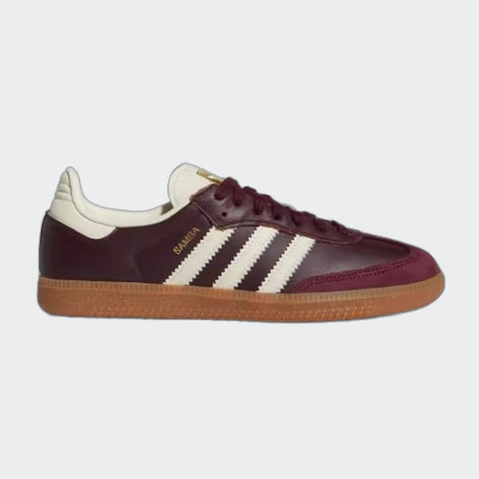 adidas samba maroon gold metallic