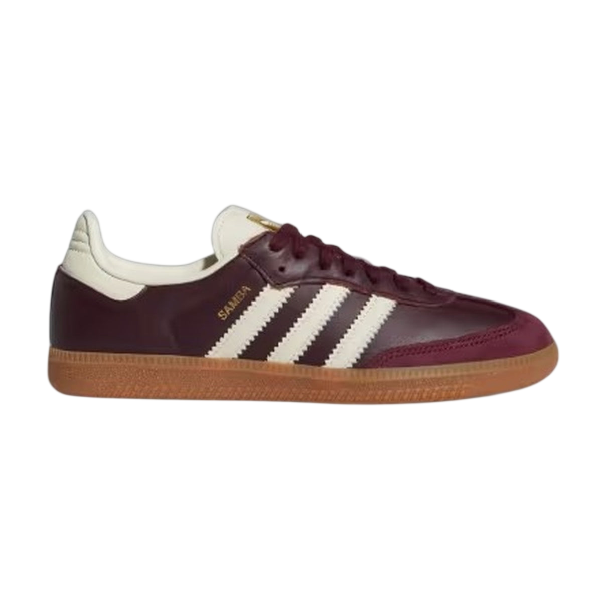 adidas samba maroon gold metallic