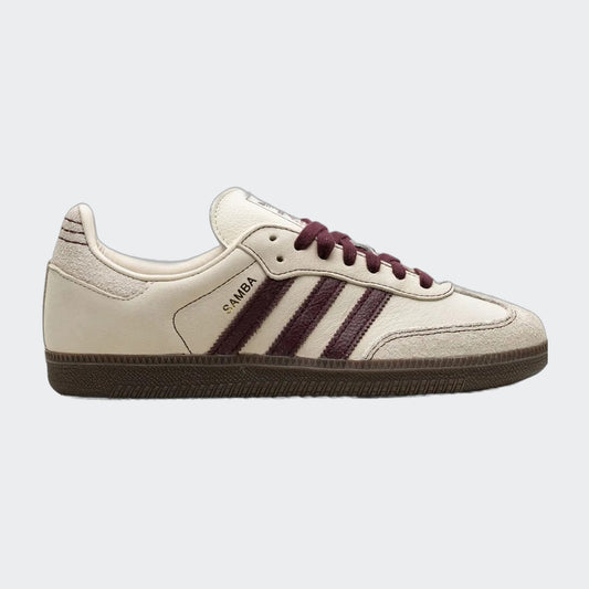 adidas samba white maroon