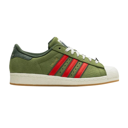 adidas super star in green ninja