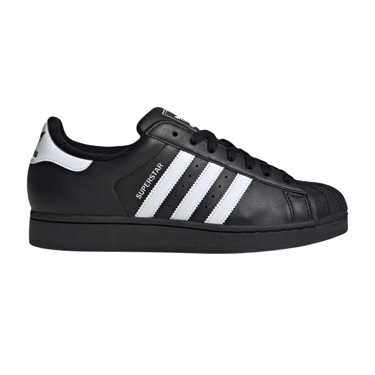 adidas super star in black