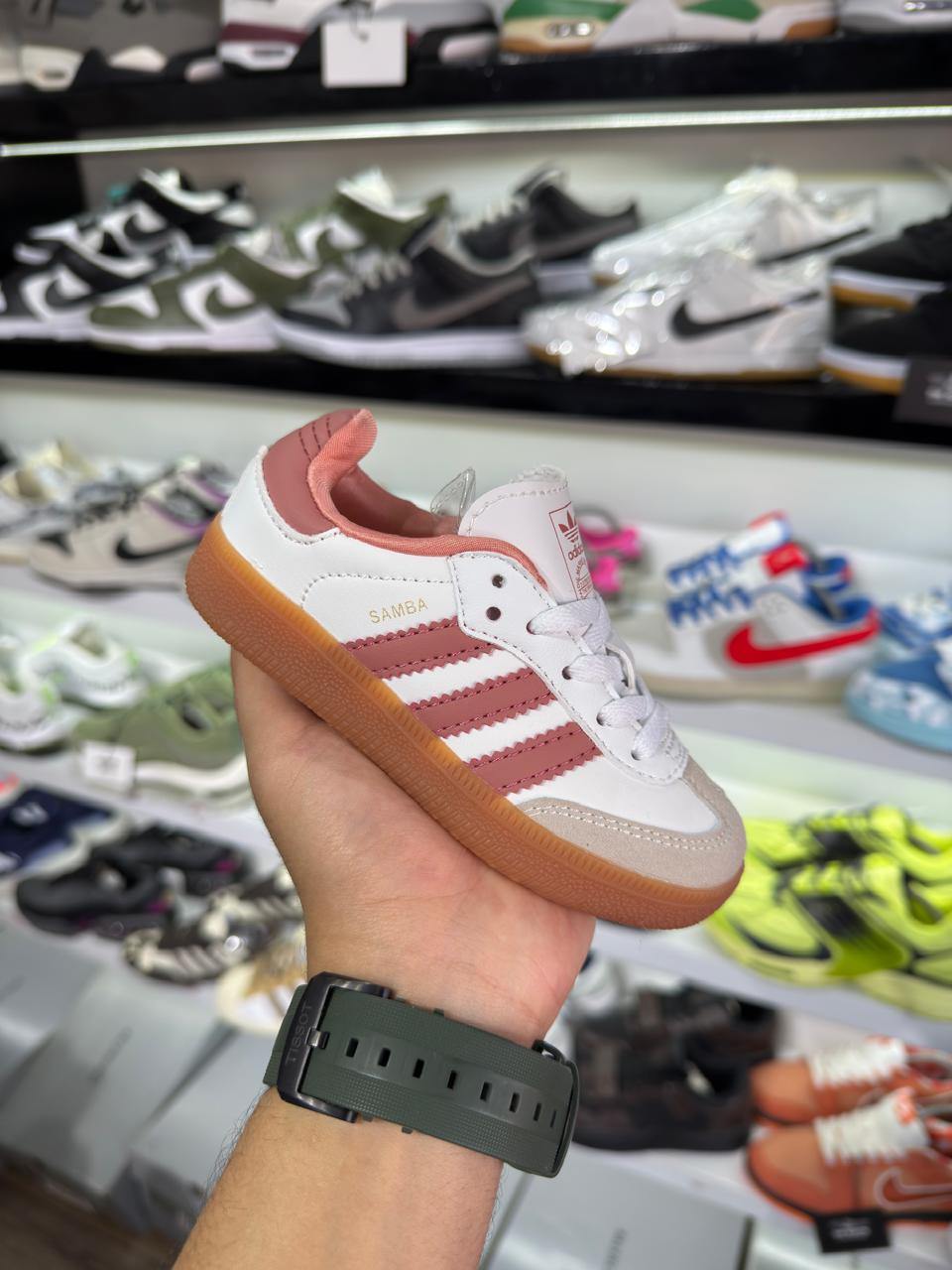 Samba OG "White/Pink" kids size