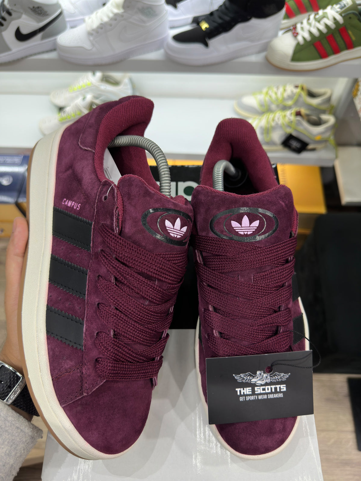 adidas Campus 00s In burgundy