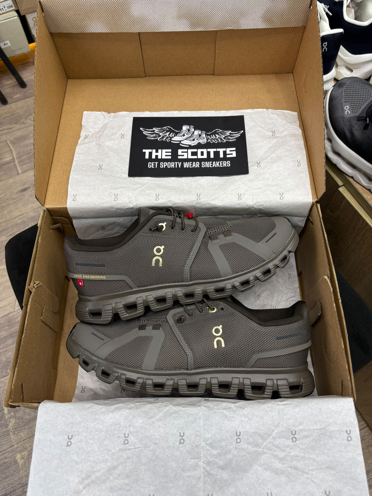 On Cloud 6 "Year of the Horse" running sneaker in the Grizzly/Grizzly brown