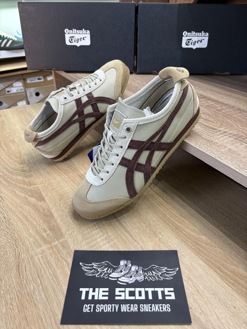 Onitsuka Tiger Mexico 66 SD VIN in the Putty/Dark Brown