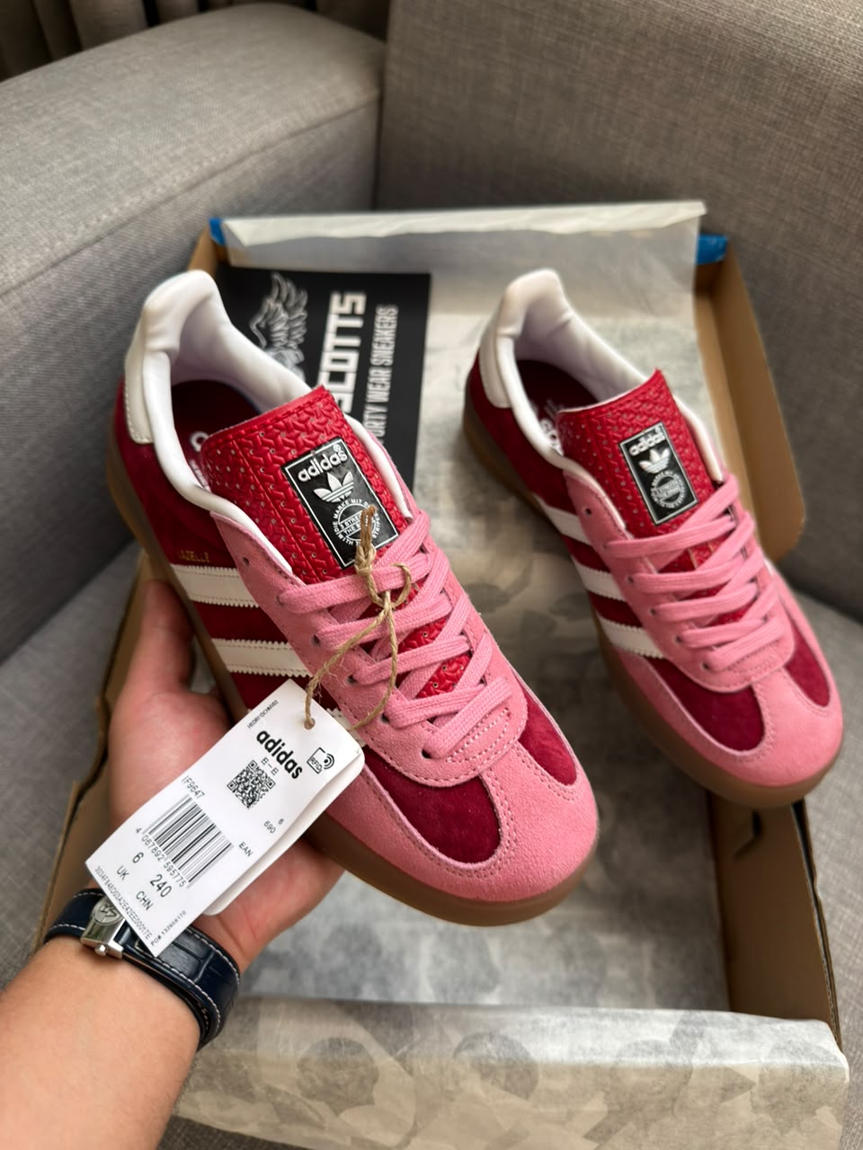 adidas Gazelle  Indoor Maroon Preloved Crimson