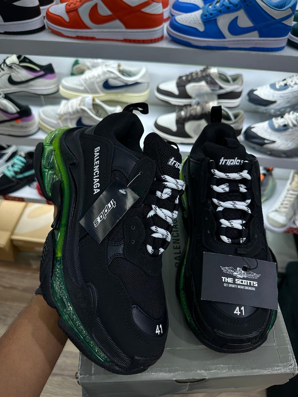 Balenciaga Triple S Clear Sole Neon green