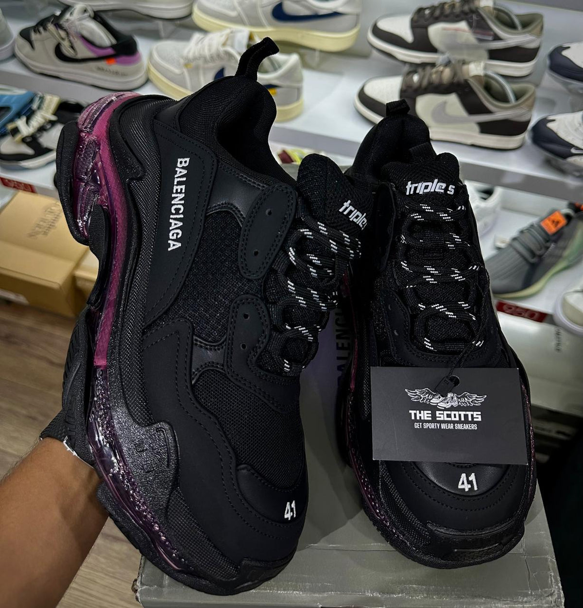 Balenciaga Triple S Clear Sole Neon Pink