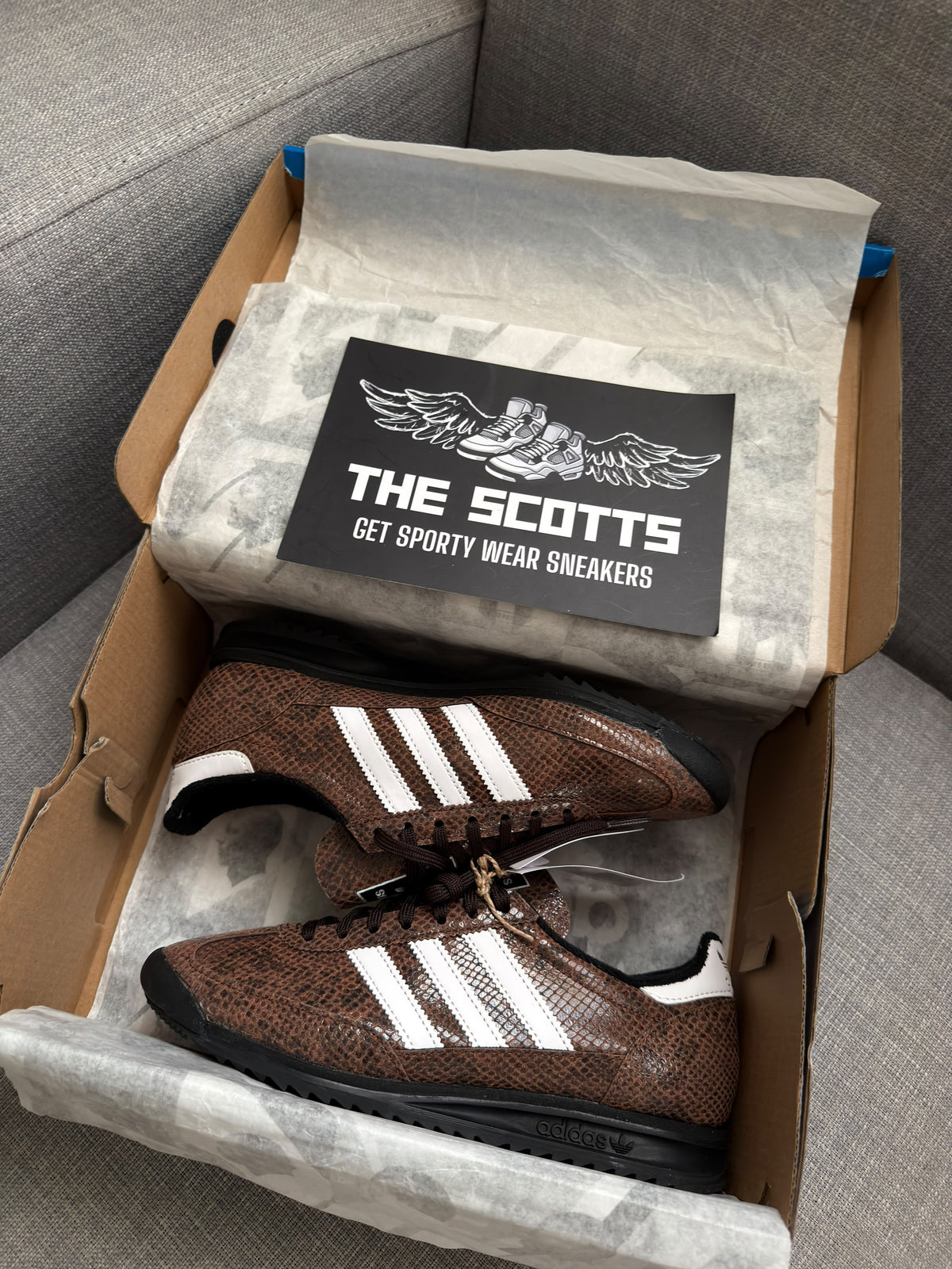 adidas snake leather SL 72 preloved brown