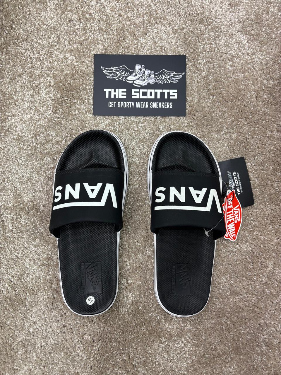 Vans slipper in black white