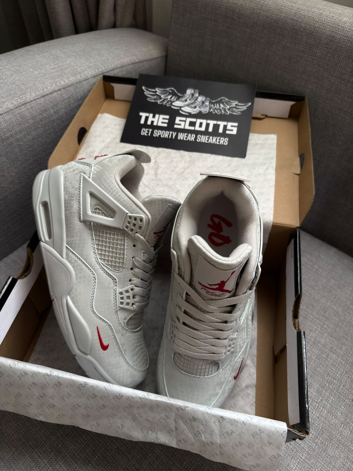 Nike Air Jordan 4 White Grey X Nigel Sylvester Mamba