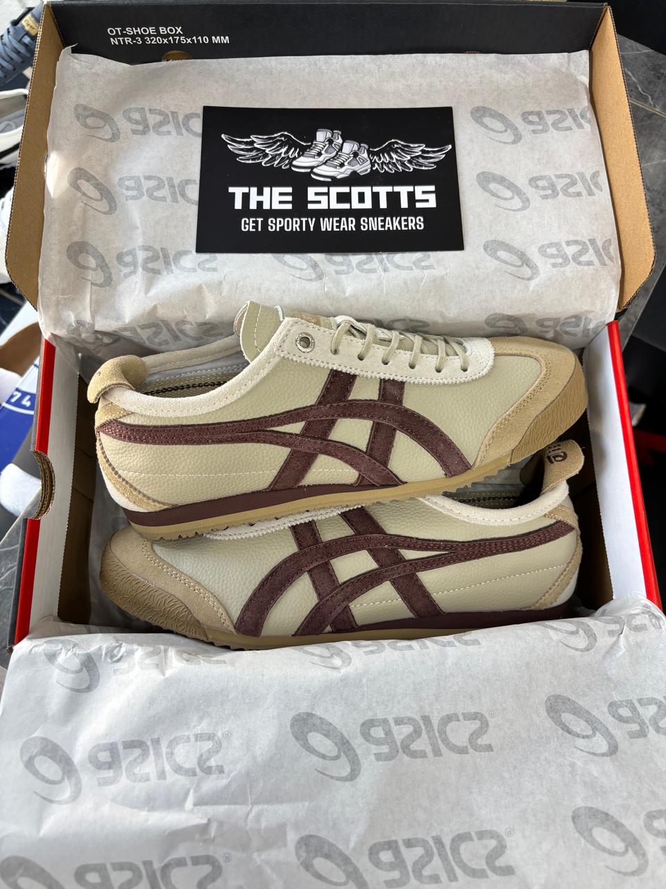 Onitsuka Tiger Mexico 66 SD VIN in the Putty/Dark Brown