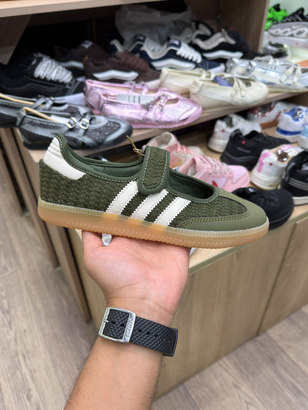 Adidas Samba Jane in Olive Green