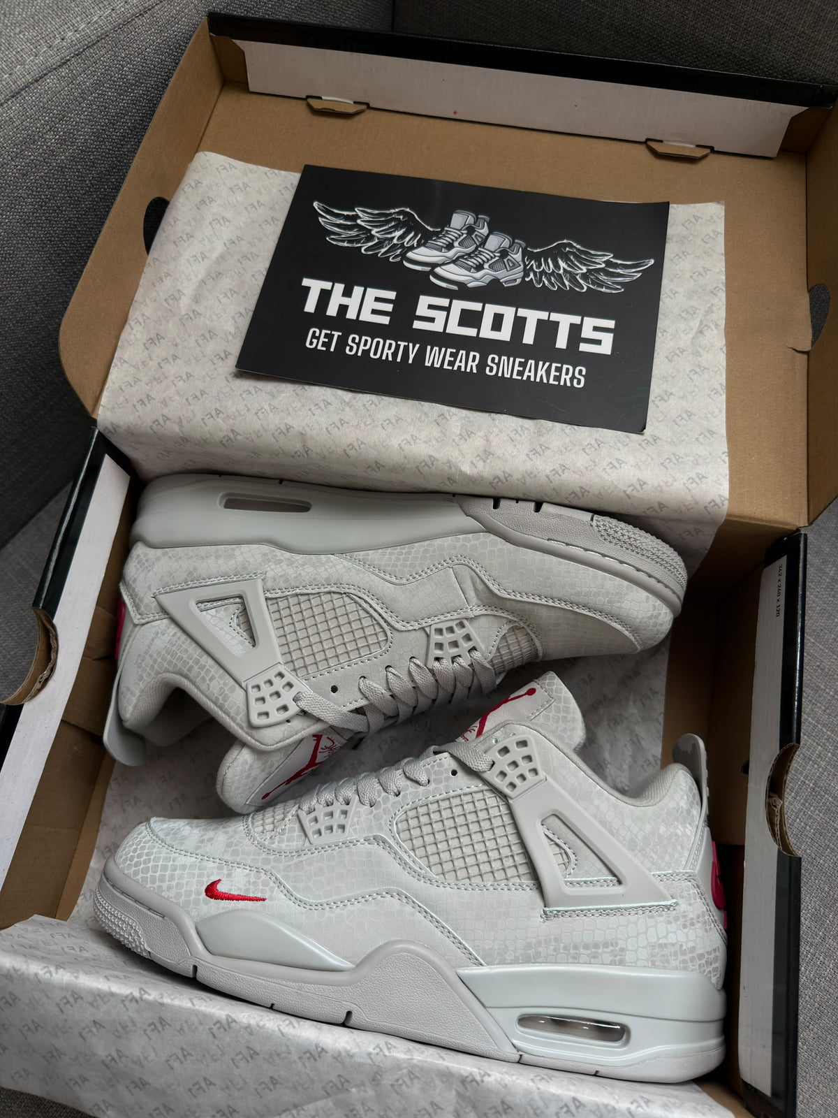 Nike Air Jordan 4 White Grey X Nigel Sylvester Mamba