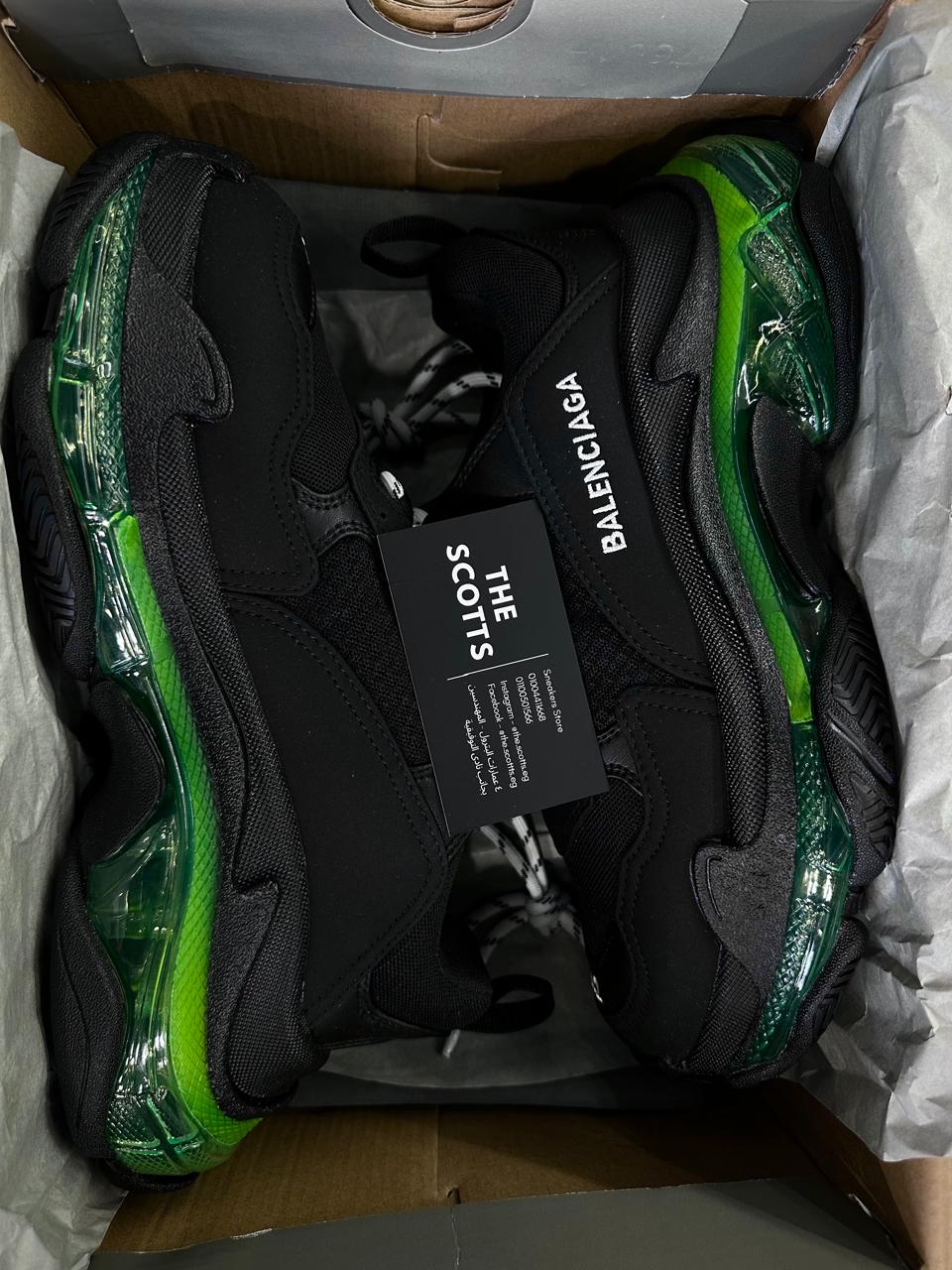 Balenciaga Triple S Clear Sole Neon green