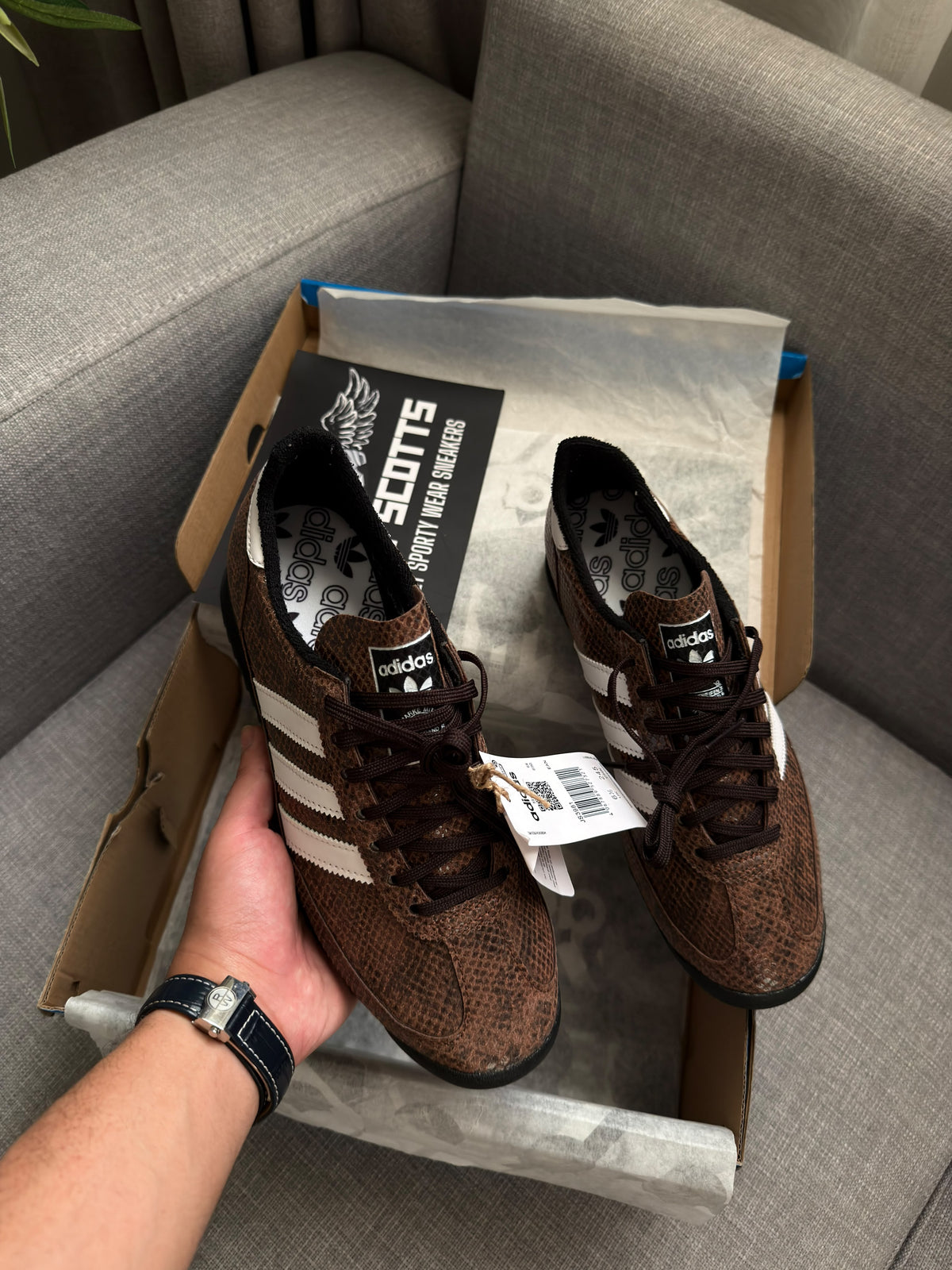 adidas snake leather SL 72 preloved brown