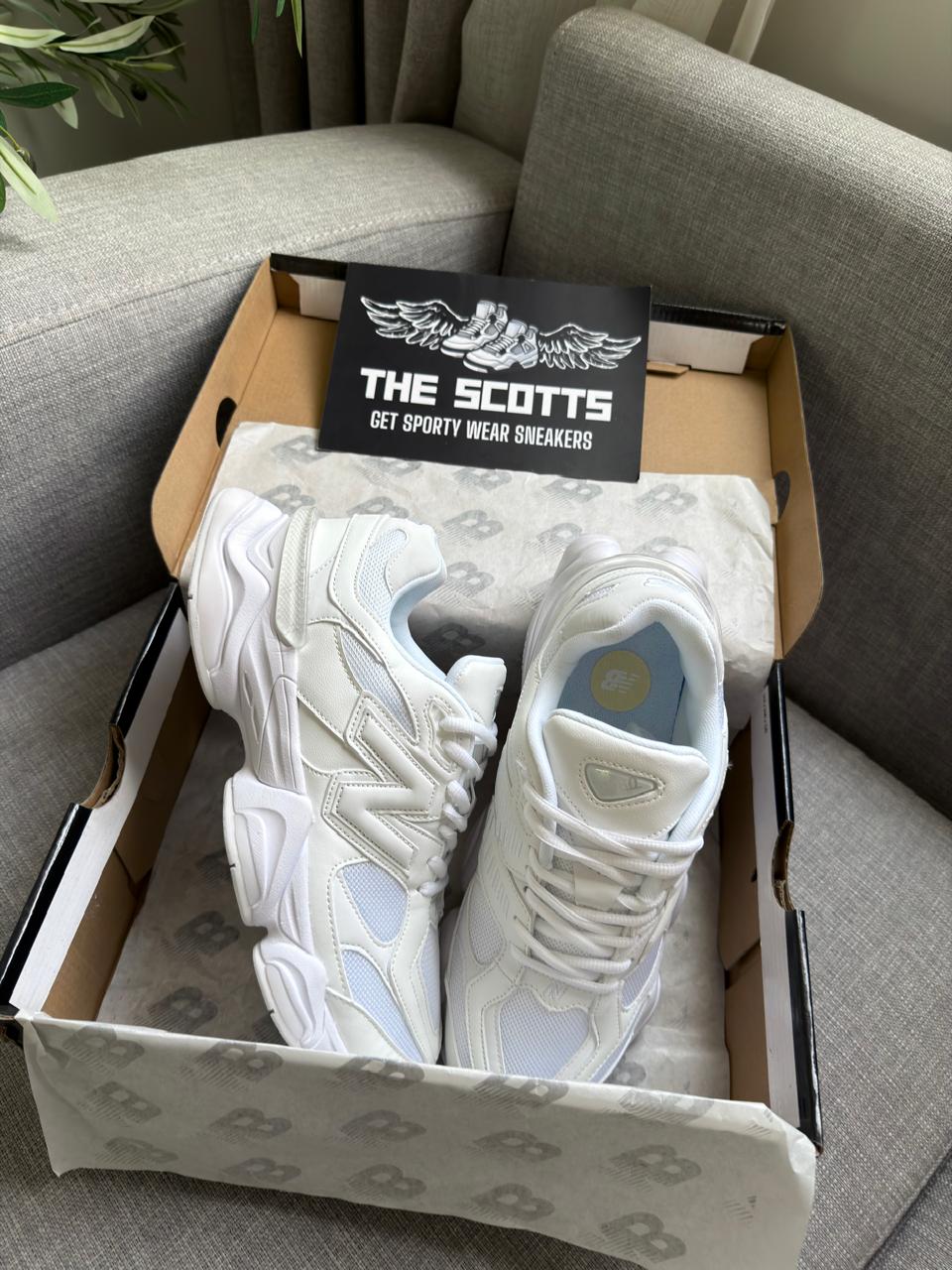 New Balance 9060 Triple white Leather