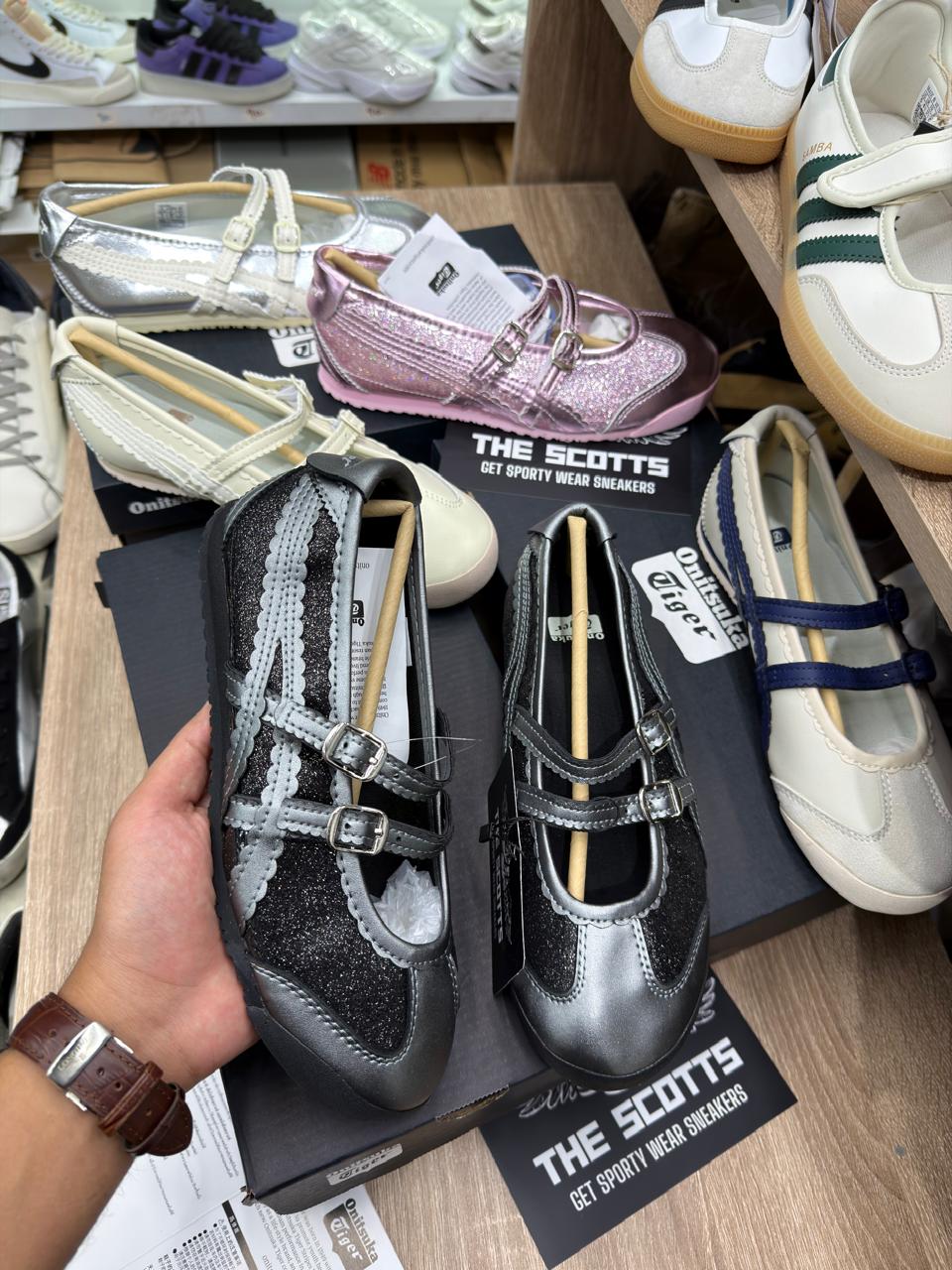 Onitsuka tiger ballerina Glitter BLACK/GUNMETAL