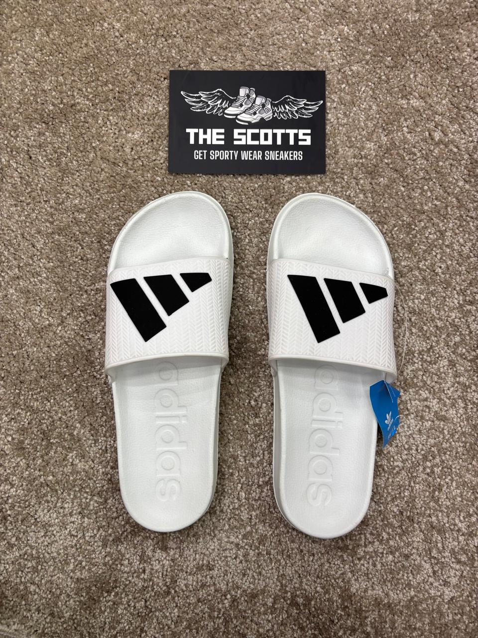 Adidas slipper white black