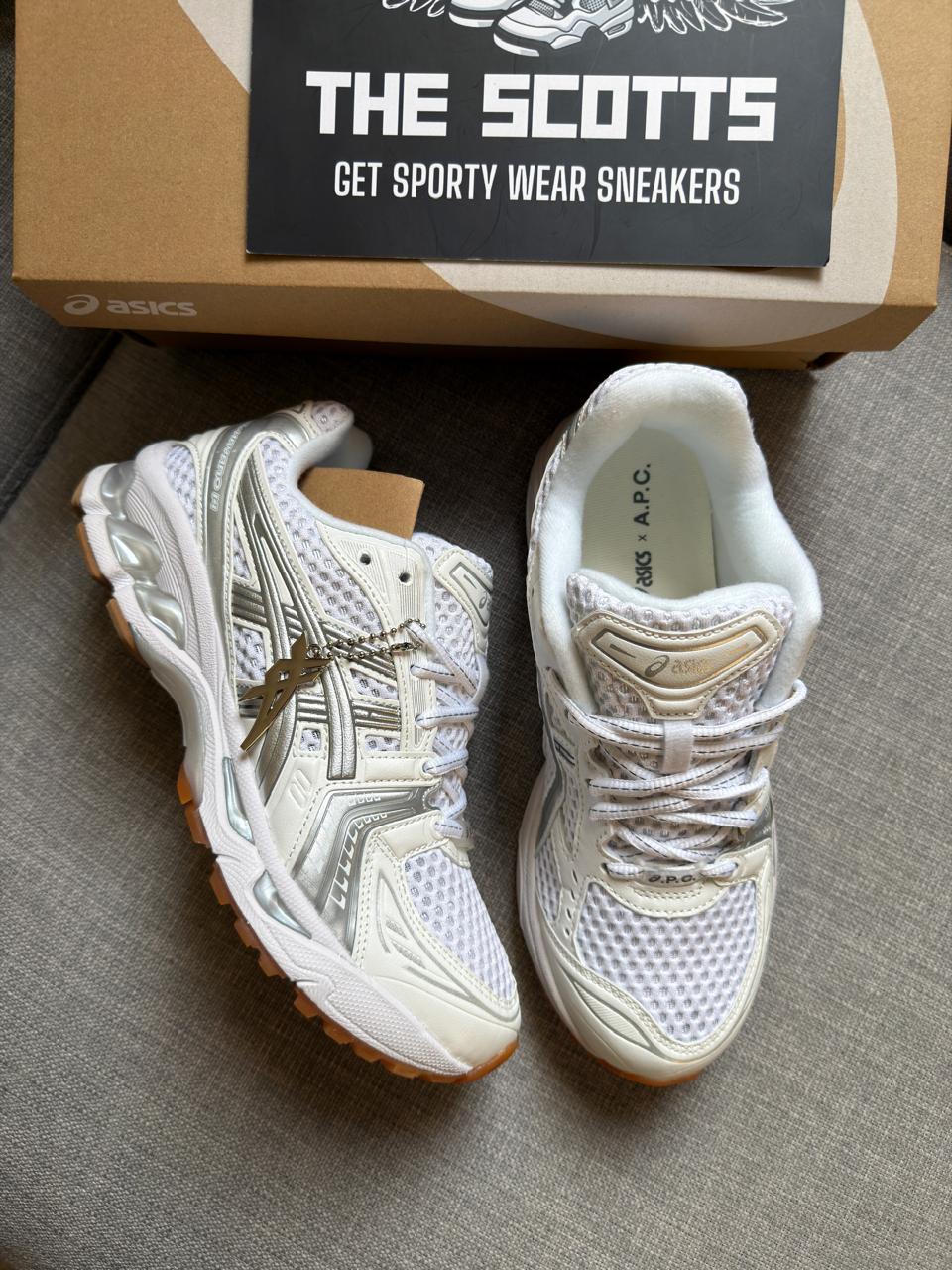ASICS Gel-Kayano 14 A.P.C. White Pure Silver