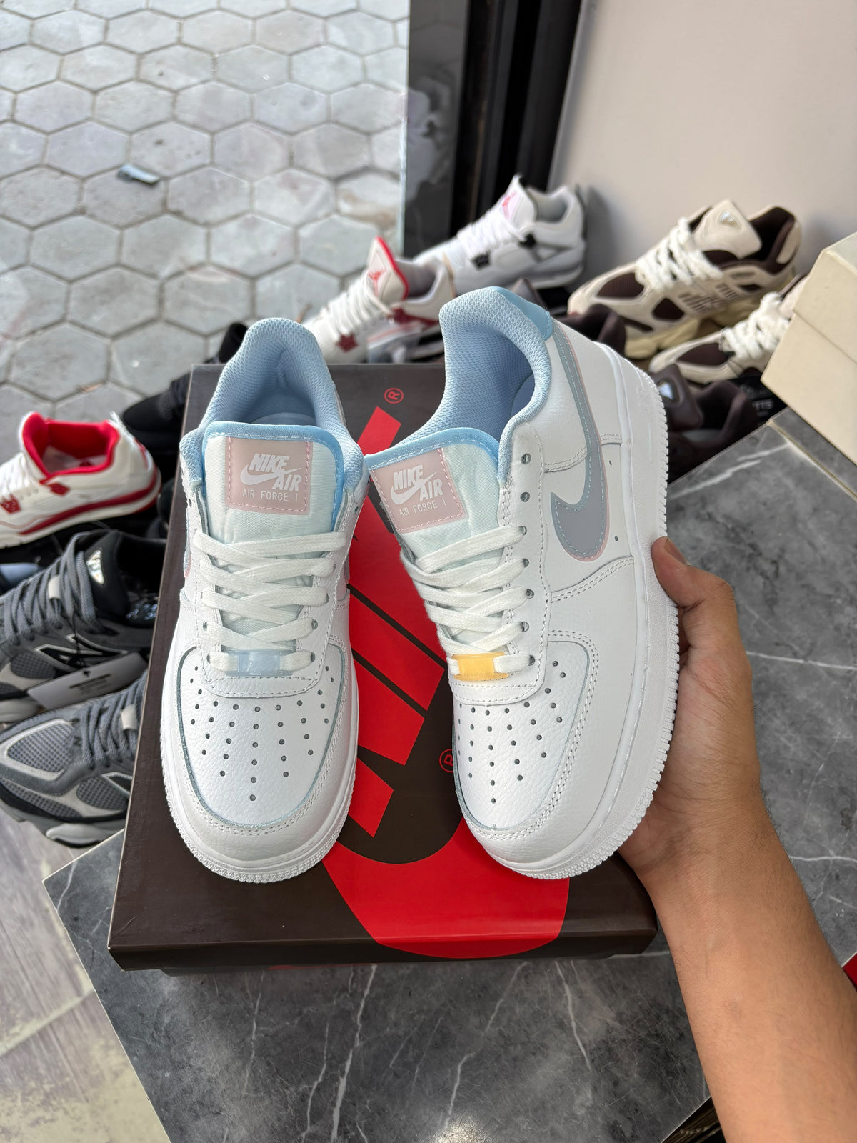 Nike air force 1 double logo