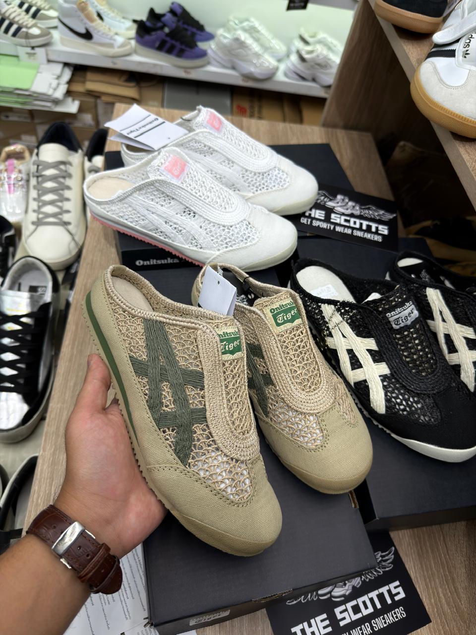 MEXICO 66 SABOT in beige green