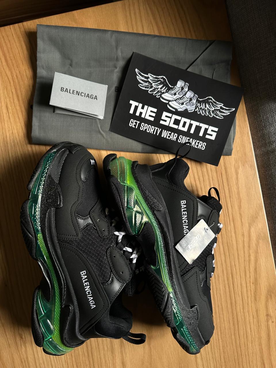 Balenciaga Triple S Clear Sole Neon green