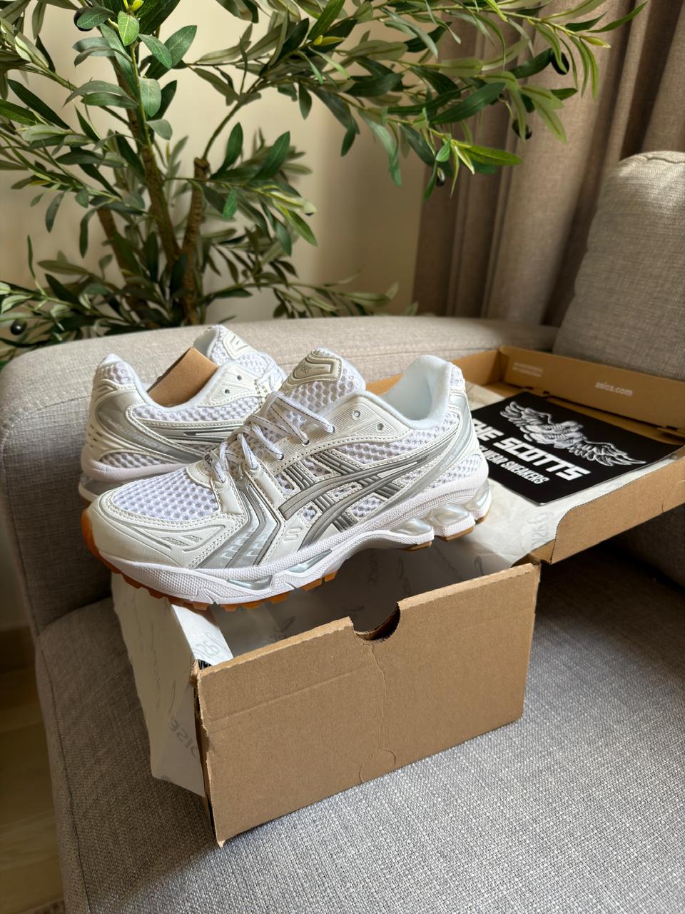 ASICS Gel-Kayano 14 A.P.C. White Pure Silver
