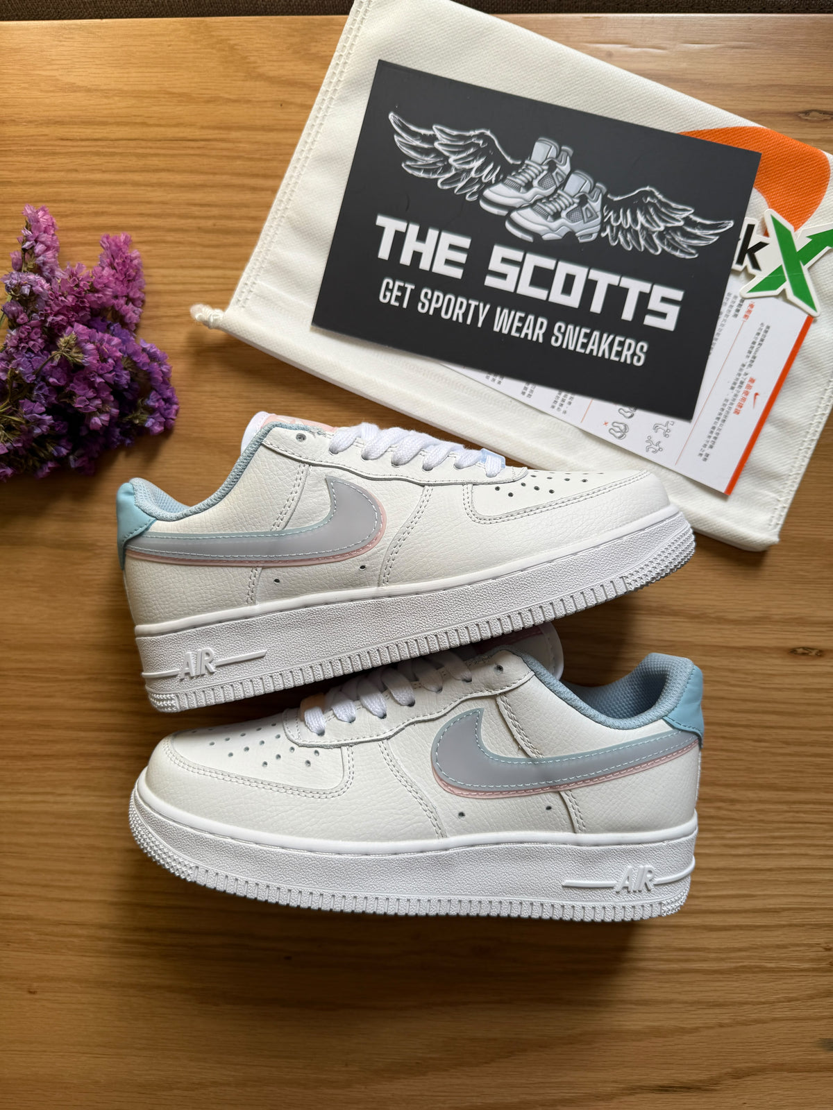 Nike air force 1 double logo
