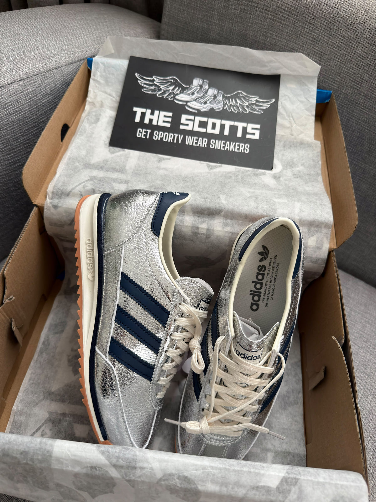 adidas SL 72 leather silver