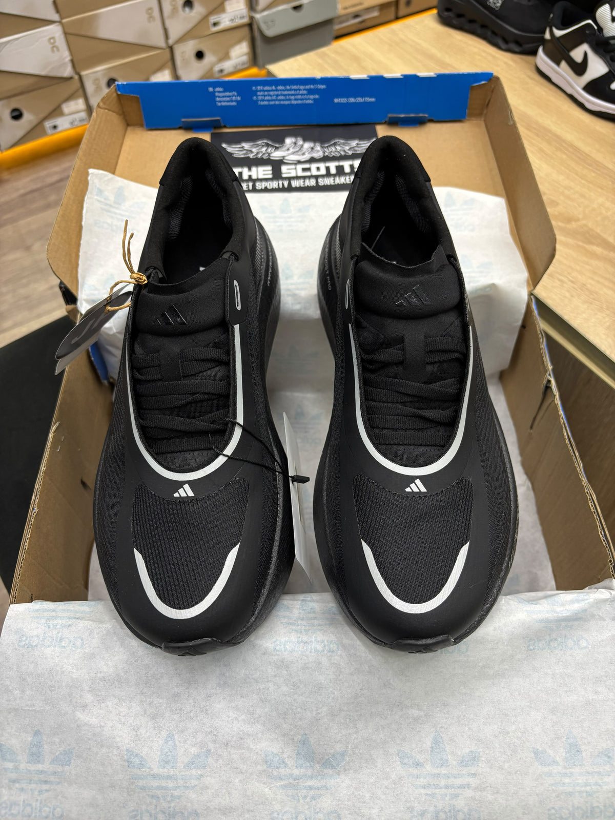 adidas Hyperboost Edge running shoe in black