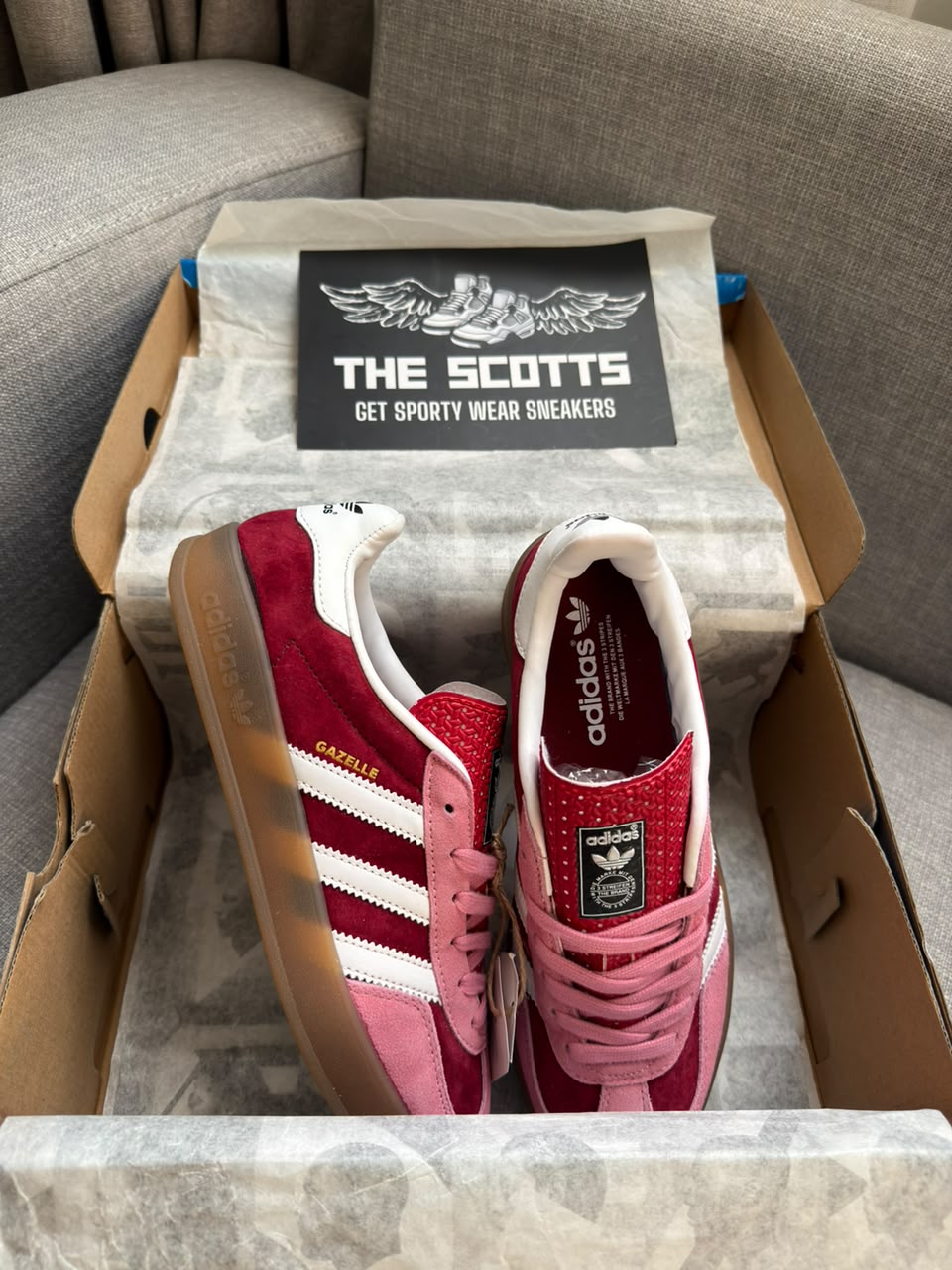 adidas Gazelle  Indoor Maroon Preloved Crimson